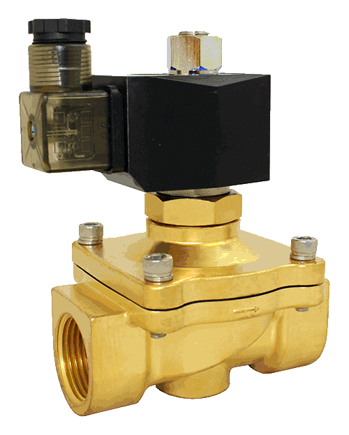 Válvulas de pistón de doble efecto, elevación directa, normalmente abiertas, serie STC 2WO160-500.