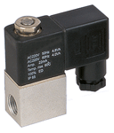 Válvula de solenoide de aluminio Serie STC 2V025, 2 vías, actuación directa, normalmente cerrada.